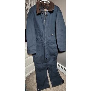 Dickies Duck Insulated Coverall Workwear Uniforms Navy Blue Men TV239 Size XLR